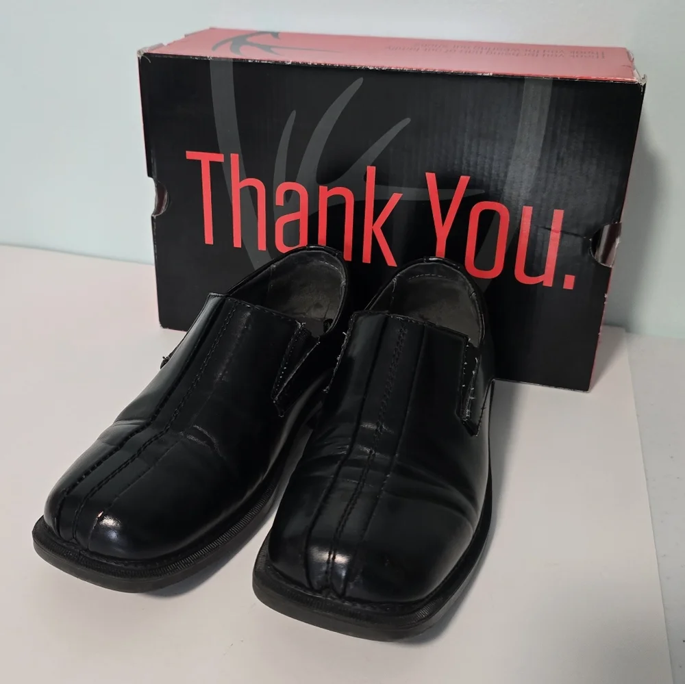 Deer Stags Boys' Size 13.5 Black Dress Shoes